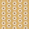 thumbnail image 1 of Ahgly Company Tapis d'Intérieur Lavables à la Machine, Carrés, Transitionnels, Jaunes, Tapis de Zone, 7 Pieds Carré, 1 of 7
