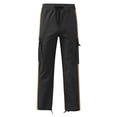 thumbnail image 3 of Kcodviy Pantalon Cargo pour Hommes de Rue Loisirs Sport Taille 1 Poche Bouche de Pied Casquette Hommes Pantalon Cargo Grande Taille Taille 48 Corde Taille à Lacets Rembourrage Pantalon Patchwork Ruban Standard Tissé Extérieur Pantalon Cargo Trou, 3 of 6