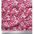 thumbnail image 1 of Soimoi Red Rayon Fabric Leopard & Wild Animal Skin Printed Craft Fabric by The Yard 42 Inch Wide, 1 of 3