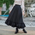thumbnail image 4 of Kcodviy Women Retro Medieval Elastic Rhinestone Skirt Lace High Waist Boho Skirt with Shorts Maxi Skirt Casual Drawstring Wrap Around Bed Skirt A Line Long Skirt, 4 of 4