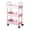 Rose, variante sur Chariot de Rangement de Cuisine à 3 Niveaux Noir avec Accoudoirs Étagère de Rangement Salle de Bain Toilettes Articles de Toilette Chariot de Rangement