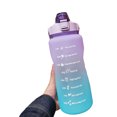 thumbnail image 1 of 2L Purple Gradient Matte Plastic Water Bottle with Soft Straw & One-Button Open - Portable Handle Design for Outdoor Sports, Gym, Camping, Travel - Leak-Proof, Modern Style Large Capacity Hydration, 1 of 7