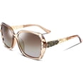 thumbnail image 1 of FEISEDY Polarized Women Square Sunglasses Sparkling Composite Shiny Frame B2289, 1 of 5