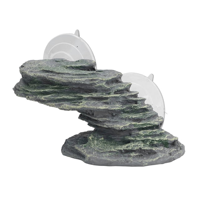 Reptile Quai de Farniente, Plate-Forme d'Escalade en Résine d'Échelle Libre avec Ventouse pour Poissons pour Lézard