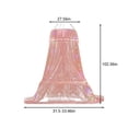 thumbnail image 3 of Princess Dome Mosquito Net Canopy for Twin Bed, Fine Mesh Insect Protection Bed Tent for Childs Crib Adult Bed – Romantic Bedroom Decor with Easy Ceiling Mount Hoop Design, 3 of 7