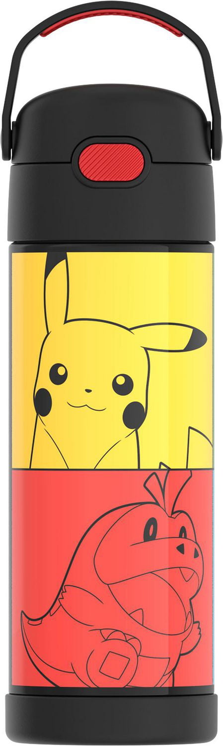 Thermos Kids Stainless Steel Vacuum Insulated Funtainer Water Bottle with Spout Lid, 470 ml, Pokemon