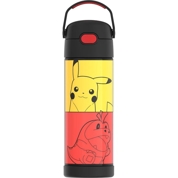 Thermos Kids Stainless Steel Vacuum Insulated Funtainer Water Bottle with Spout Lid, 470 ml, Pokemon