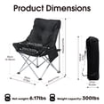thumbnail image 2 of Halicool Heated Camping Chair, Oversized Heated Outdoor Chairs for Adults with 3 Heat Levels, Portable Folding Padded Chair for Camp, Lawn, Sports (Battery NOT Included), 2 of 5
