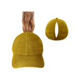thumbnail image 1 of MIASHUI Women's Ponytail Baseball Cap with Magnetic Closure for Running, Tennis, and Golf, Quick-Dry Material for Comfort, Adjustable Fit for Sports Yellow, 1 of 4