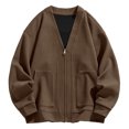 thumbnail image 1 of Pisexur Manteau d'Hiver pour Homme Mode Manteau Uni de Tempérament à Manches Longues Sans Capuche Manteau Décontracté d'Extérieur Vestes Manteau d'Hiver pour Homme Coupe-Vent Veste Veste Chaude, 1 of 5