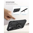 thumbnail image 3 of iPhone 13 Pro Case, Military Armor 360°Unbreakable Swivel Ring Kickstand [Work with Magnetic Car Mount] Slim Shockproof Durable Cover Holster Compatible Apple iPhone 13 Pro Cover - Black, 3 of 5