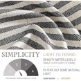 thumbnail image 4 of Linen Stripe Curtain Valance for Windows 16 Inch Blackout for Kitchen Living Room Bathroom Rustic Cottage Farmhouse Window Treatment Rod Pocket Design 1 Panel Black on Linen, 4 of 7