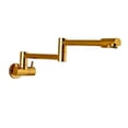 thumbnail image 1 of Pot Filler Double Joint Spout Folding Stretchable Swing Arm Wall Brass Kitchen Faucet Single Hole Two Handle Kitchen Sink Tap ,High Water Flow Rate, 1 of 6