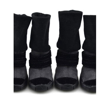 DEBGFS Dog Boots For Dogs Non-Slip Waterproof Dog Booties For Outdoor Dog Shoes For Small To Large Dogs 4pcs With Rugged Sole Black-Blue,black,XL