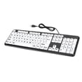 thumbnail image 1 of Xingzhi Computer Large Print Wired Keyboard Fluent Typing Lightweight USB Keyboards Cable Input Equipment Keypad Elderly Weak Sight, 1 of 8