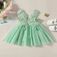 thumbnail image 2 of Robe de Fête pour Tout-Petites Filles Papillon Sans Manches Ligne A Robes de Princesse, 2 of 8