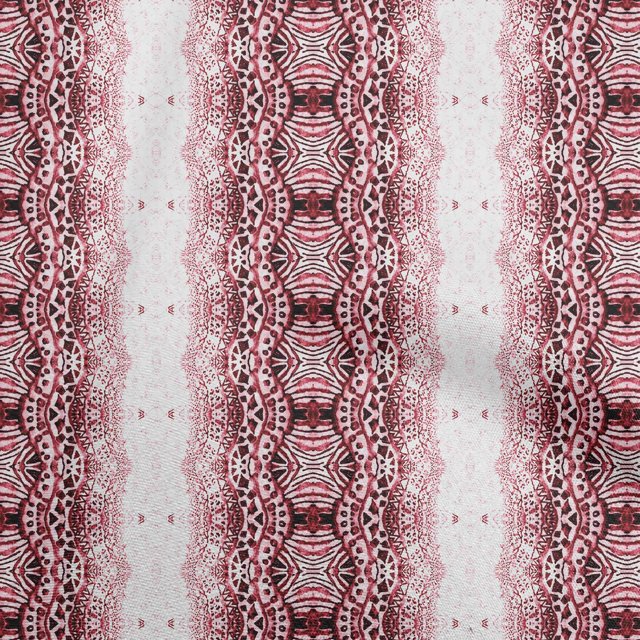 oneOoneCottonJerseyMaroonFabricAbstractFabricForSewingPrintedCraftFabricByTheYard58InchWide