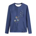 thumbnail image 4 of Pisexur Hauts pour Femmes Mode d'Automne T-Shirt à Imprimé Graphique Amusant Col Rond Manches Longues Chemises pour Femmes Chic Décontracté Hauts de Sortie Confort Polyvalent Blouses Légères, 4 of 5
