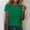 Dark Green, variant on Women's T-Shirts Short Sleeves Crew Neck Basic Tees Summer Clothes Women's Clothing