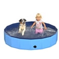 thumbnail image 1 of CACSPS 48" x 12" Foldable Dog Pool - Collapsible Hard Plastic Kiddie Pool for Dogs & Kids, Non-Slip Pet Bath Tub for Outdoor Backyard Use, Lightweight & Portable (Blue), 1 of 7