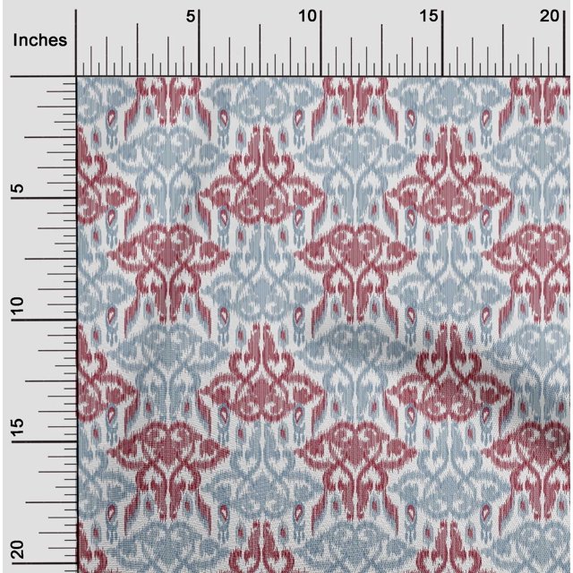 oneOone Tissu Polyester Lycra Tourbillon & Paisley Ikat Tissu Imprimé 1 Yard 56 Inch Wide