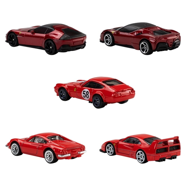 Hot Wheels Ferrari 5-Pack, Set of 5 Die-Cast Toy Ferrari