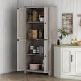 thumbnail image 2 of HOMCOM 72" Freestanding Kitchen Pantry, Buffet Cabinet, Grey, 2 of 10