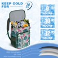 thumbnail image 4 of Vibrant Colorful Floral Insulated Backpack Cooler, Leakproof Cooler Bag with Exotic Flower Pattern for Outdoor Use, 4 of 5