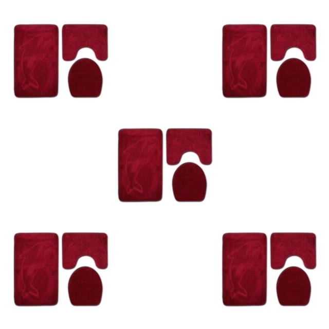Baohd 3pieces Multi-functional Non-Slip Chenille Bath Rug Any Bathroom Eco-friendly PJ210922-A012 5Set