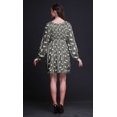 thumbnail image 3 of Bimba Robe Midi Boutonnée à Motif Feuilles Grises et Canard Colvert pour Femmes, Tunique d'Été Décontractée-TTTG, 3 of 7