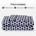 thumbnail image 4 of Bare Home Ultra-Soft Sheet Set - Premium 1800 Collection - Deep Pockets - 3-Pieces - Twin XL, Pennytile - White/Midnight, 4 of 5