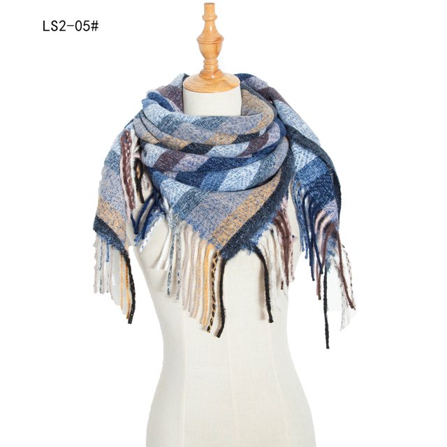 Dvkptbk Foulards pour Femmes Mode Hiver Femmes Foulard Colorée Décontractée Foulard à Franges Châle Vêtements en Liquidation