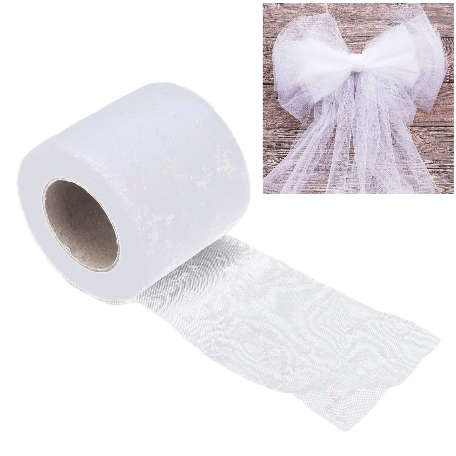 VGEBY Décoration DIY, Rouleaux de Tulle, Tissu de Tulle DIY Résistance à l'Abrasion Symphony Polyester Léger Rouleaux de Tulle Portables 6cm
