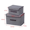 thumbnail image 3 of Small Storage Bins with Lids Storage Box, Toy Closet Storage Box, Quilt Storage Box, Clothes Storage Box, 2 Pcs，A Large and A Small Toy Storage Bins with Lids Small Storage Box with Lid, 3 of 6