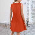 thumbnail image 4 of Ovzne Robes d'Été pour Femmes 2025 Robe Femme Mode Femme Décontractée Unie Sans Manches à Boutons Robe à Col en V Robe de Vacances Liquidation, 4 of 7