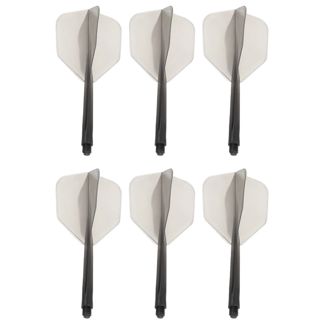 Uxcell 4BA Integrated Dart Shaft Flights Durable Dart Flight Set, Grey 6 Pack