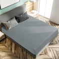 thumbnail image 3 of PiccoCasa Soft 100GSM Queen Striped Bed Fitted Sheets 16 Inch Deep Pocket Dark Gray, 3 of 7