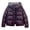Purple, variant on Tyidzon Women's Fashion Solid Color Casual Zipper Padded Keep Warm Cold Protection Long Sleeve Parkas