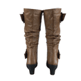 thumbnail image 4 of Bottes Mode pour Femmes à Fermeture Éclair Hauteur Genou, Talon Compensé Décontracté, Chaussures d'Hiver ( Cognac, 11 ), 4 of 5