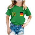 thumbnail image 1 of WEAIXIMIUNG T-Shirts pour Filles 2024 Coupe d'Europe pour Enfants Mode Équipe Imprimée Manches Courtes Col Rond Haut T-Shirt 10, 1 of 4
