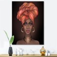 thumbnail image 1 of Designart African American Woman with Turban V Canvas Wall Art, 1 of 4