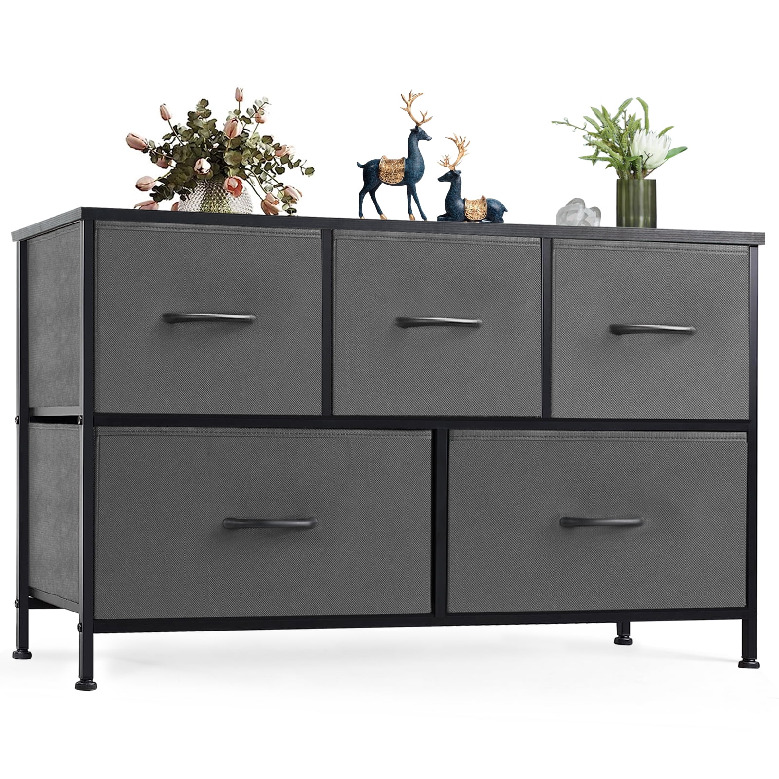 grey dresser canada Kelowna Solid Mahogany Wood Gray Dresser with 9 Drawers