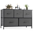 thumbnail image 1 of EDX Commode à 5 Tiroirs pour Chambre, Organisateur de Rangement en Tissu Petite Armoire, Gris, 1 of 8