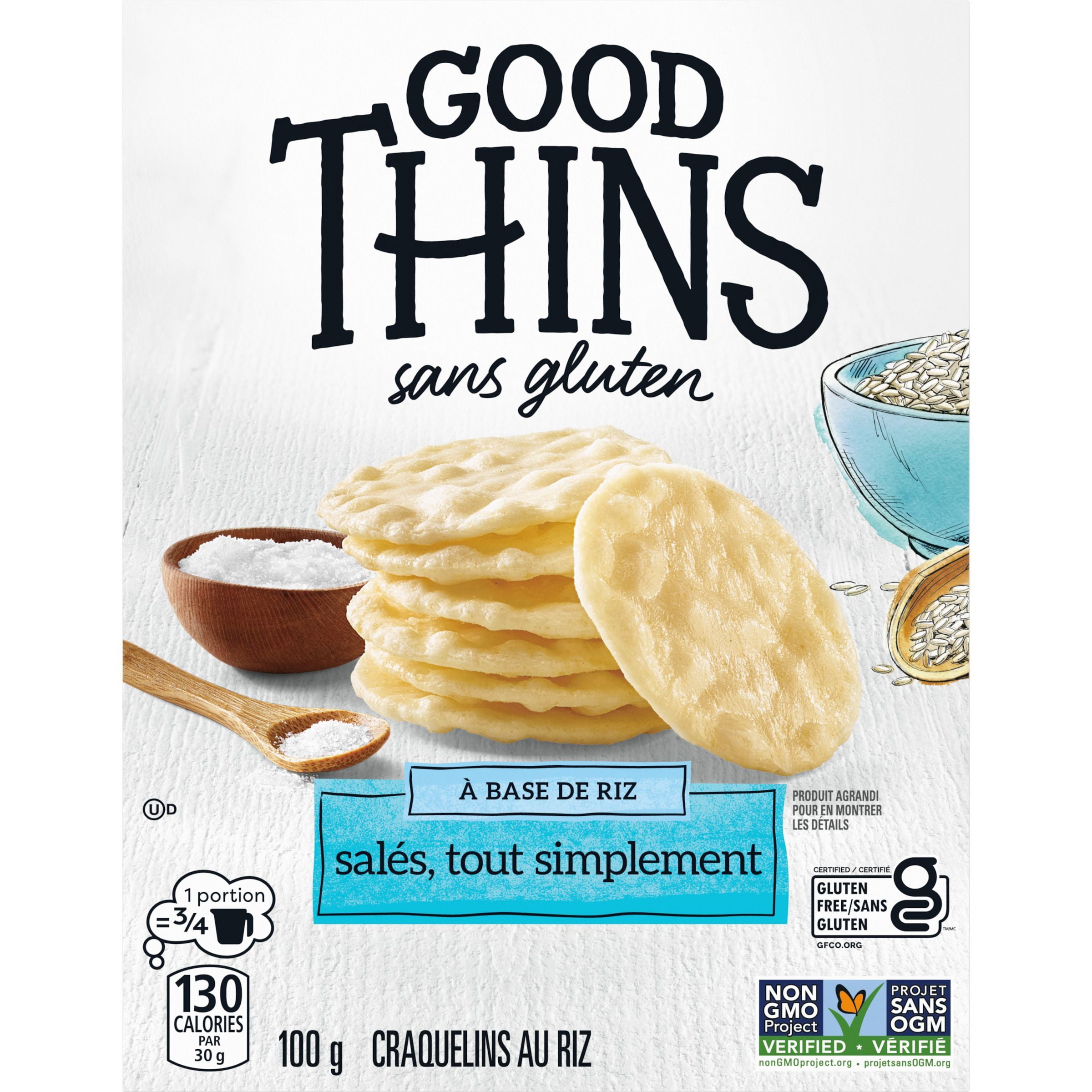 Good Thins, Simply Salt, Gluten Free, Rice Crackers