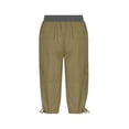 thumbnail image 4 of Timegard Pantalon Cargo pour Femmes Capris à Cordon Taille Élastique Actif Randonnée Plein Air Pantalon Court, 4 of 6