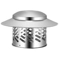 thumbnail image 1 of SDNall Housse de Pluie pour Cheminée en Acier Inoxydable, Chapeau de Pluie Rond Durable pour Évent de Toit, Conception à Brancher Bloque la Pluie et les Débris avec Résistance aux Hautes Températures, 1 of 9