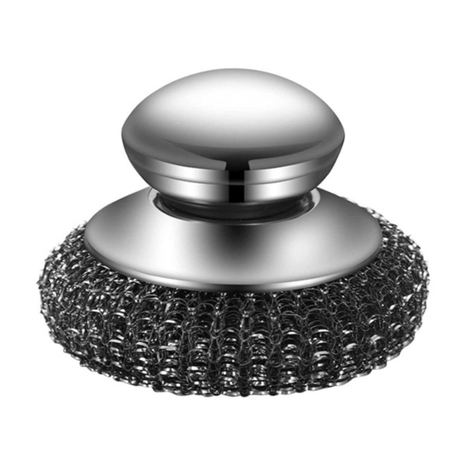 Scrubber With Handle Heavy Duty Scrubbing Cleaning Brush Wash Steel Scrubber Cleaner Premium Dish Scrubber Metal Sponge Scrubber For Cleaning Pots Pans Grills Sink