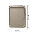 thumbnail image 2 of Rectangle Baking Pan Cookie Biscuit Pastry Stainless Steel Baking Oven Tray Non-stick Coating  Small  Gold, 2 of 9