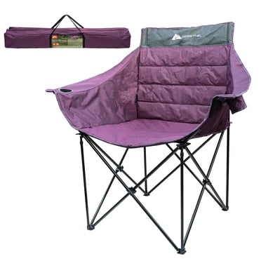 Ozark Trail Big Event Chair, Holds up to 350lbs, 600D Polyester, Purple Color