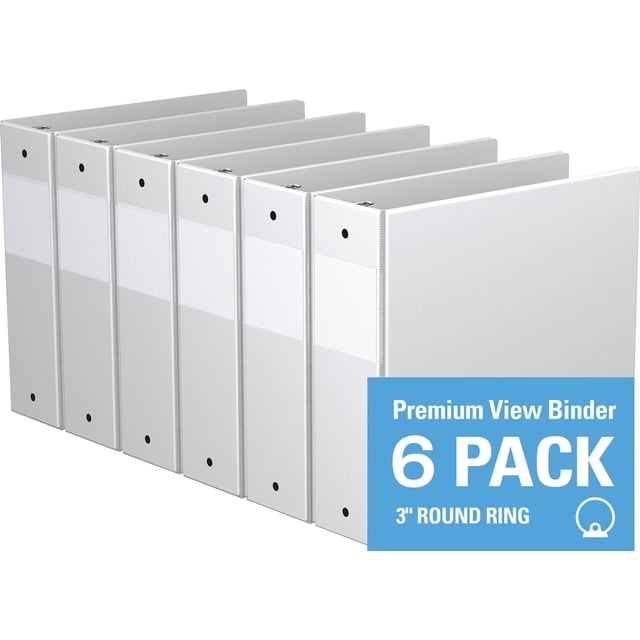 Davis Group, Premium Economy, Round Ring, Binder, 6 Pack, 3"